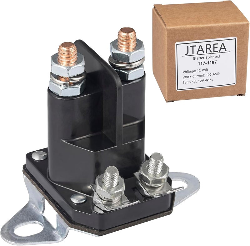 JTAREA 117-1197 784-1221-210 Starter Solenoid Replaces for Toro Timecutter ss4225 Exmark Lawn Mower E513075 1-513075 104-3189 212655 47-1910 28-4210 - Image 1